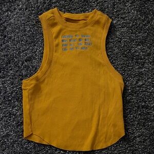 Boys Lie Ribbed Tank Top in Mustard Yellow